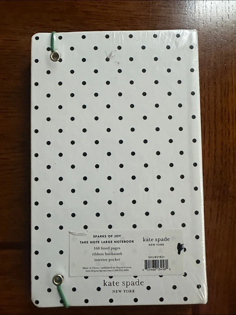 kate spade White & Black Polka Dot Hardcover Notebook